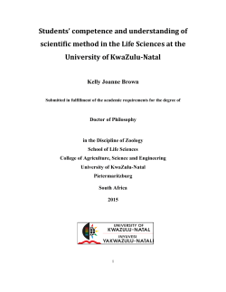 Students` competence and understanding of scientific method in the