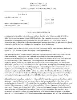 A petition having been filed with the Connecticut State Board of