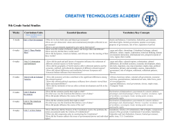 5th Grade Social Studies Curriculum and Pacing