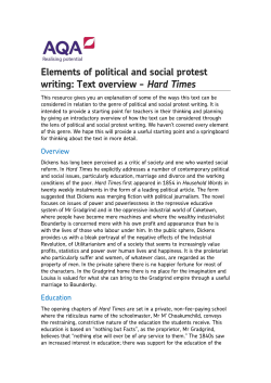 AS and A-level English Literature B Hard Times Text overview