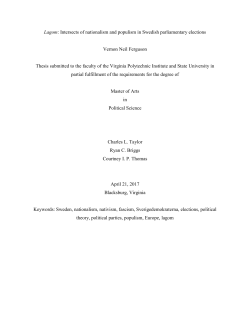 Lagom: Intersects of nationalism and populism in Swedish