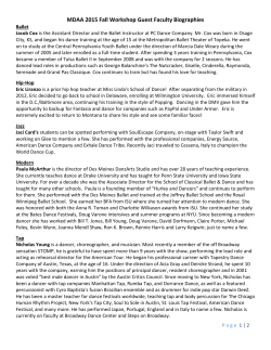 Guest Teacher Bios - Ballet Arts Academy