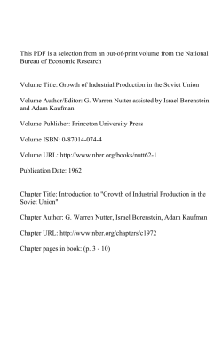 Introduction to" Growth of Industrial Production in the Soviet Union"