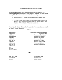Chemicals for the Normal Trash