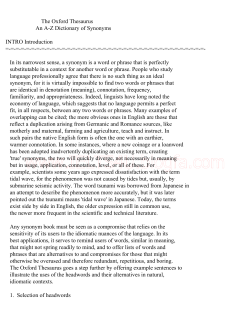 oxford thesaurus - an a-z dictionary of synonyms - ielts