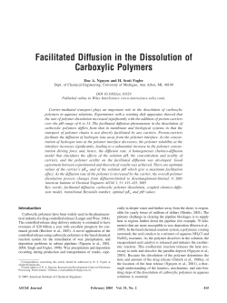 Facilitated Diffusion in the Dissolution of Carboxylic