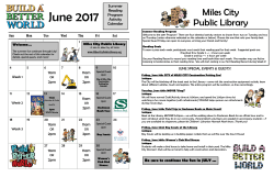 SRP Calendar 2017.pub - Miles City Public Library