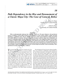 10Path Dependency in the Rise and Denouement of a Classic Maya