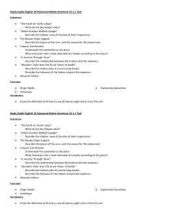 Study Guide English 10 Advanced Native American Lit 1.1 Test