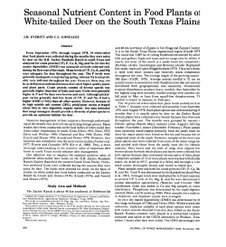 Seasonal Nutrient Content in Food Plants of White