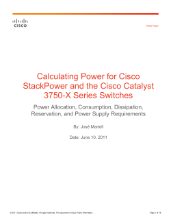 Calculating Power for Cisco StackPower and the Cisco Catalyst