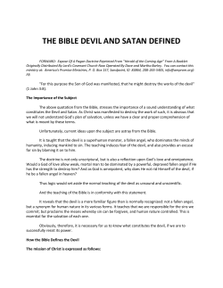 the bible devil and satan defined