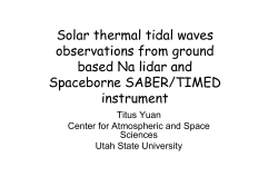 Solar thermal tidal waves observations from ground based Na lidar