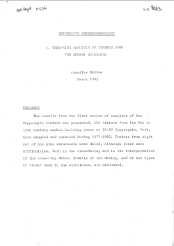 coppergate dendrochronology i. tree