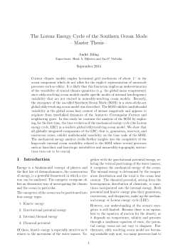 The Lorenz Energy Cycle of the Southern Ocean Mode