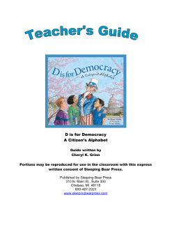 D is for Democracy: A Teacher`s Guide