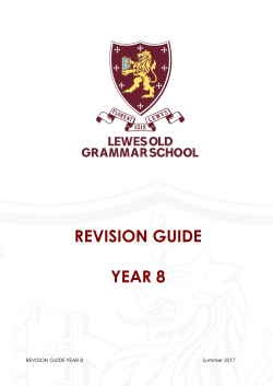 REVISION GUIDE YEAR 8