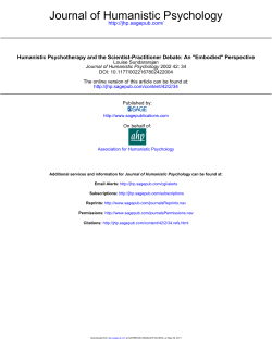 Journal of Humanistic Psychology