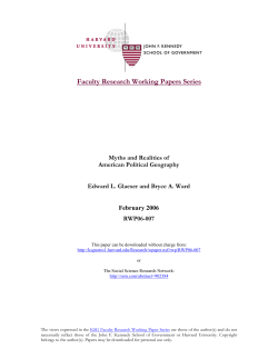 Faculty Research Working Papers Series