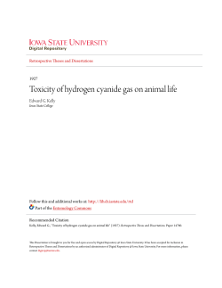 Toxicity of hydrogen cyanide gas on animal life