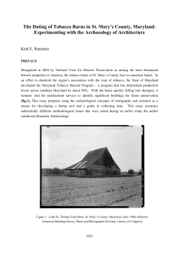 The Dating of Tobacco Barns in St