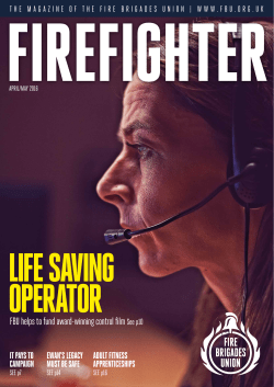 FBU helps to fund award-winning control film See p10