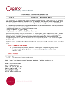 MC030 Medicaid, Oklahoma - ERA