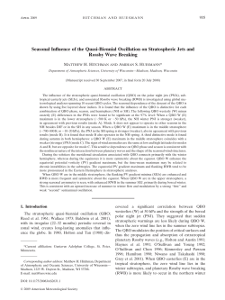 Seasonal Influence of the Quasi