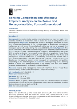 Banking Competition and Efficiency: Empirical Analysis on the