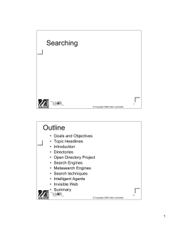 Searching Outline