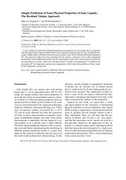 Simple Prediction of Some Physical Properties of Ionic Liquids: The