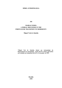 SÉRIE ANTROPOLOGIA 184 MARIALVISMO: A - DAN