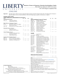Bachelor of Science in Elementary Education Interdisciplinary