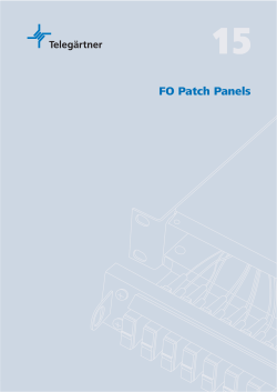 Telegaertner Fiber Optic Patch Panels
