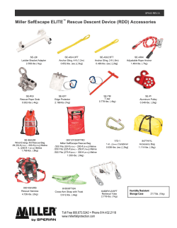 SP443 SafEscape ELITE Accessories Spec Sheet - US