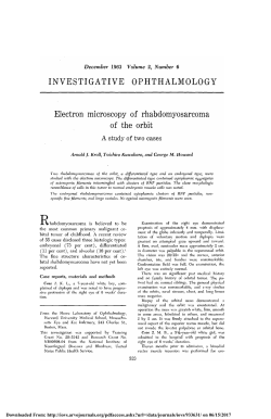 Electron Microscopy Of Rhabdomyosarcoma Of The Orbit A