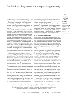 The Politics of Forgiveness: Reconceptualizing