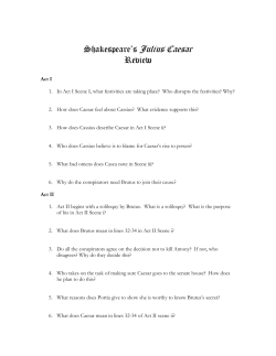 Shakespeare`s Julius Caesar