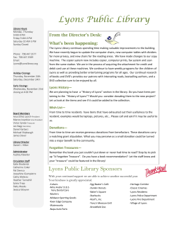 Newsletter - Lyons Public Library