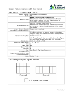 SBAC - Sample Items - Grade 3 Math