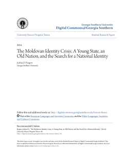 The Moldovan Identity Crisis: A Young State, an Old Nation, and the