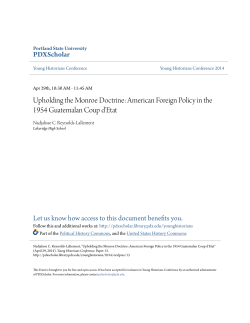 Upholding the Monroe Doctrine: American Foreign Policy in the