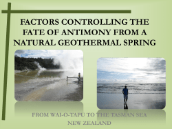 FACTORS CONTROLLING THE FATE OF ANTIMONY FROM A