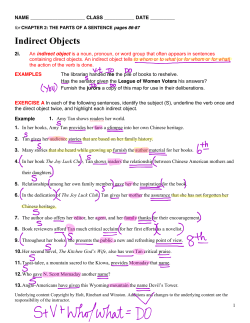 Indirect Objects