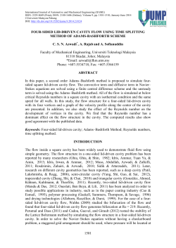 Four-Sided Lid-Driven Cavity Flow using Time Splitting Method of