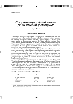 New palaeozoogeographical evidence for the