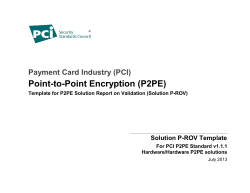 Solution P-ROV - PCI Security Standards Council
