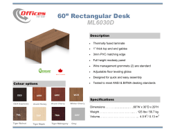 60&rdquo; Rectangular Desk ML6030D