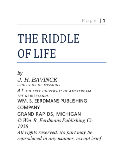 The Riddle of Life