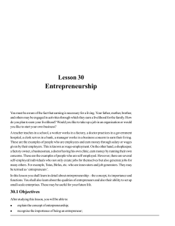 Entrepreneurship - National Institute of Open Schooling